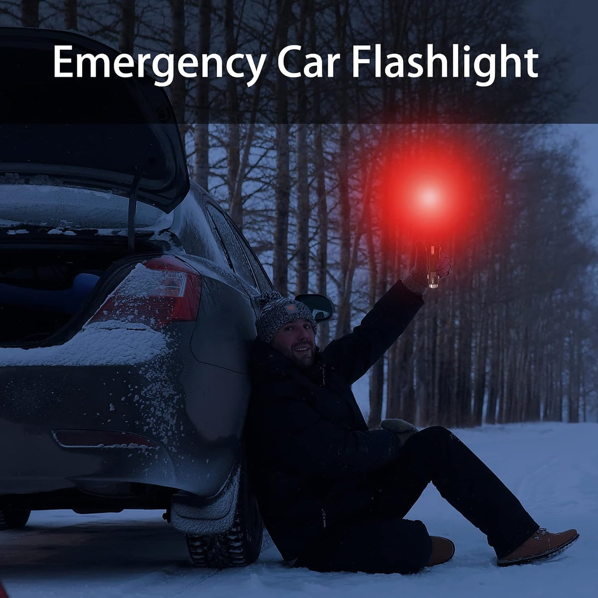 6 in 1 Car Emergency Tool, with Window Breaker Seatbelt Cutter 3 Modes Cigarette Lighter Flashlight, Rescue Life Saving USB Car Phone Charger 18W,Mini Black