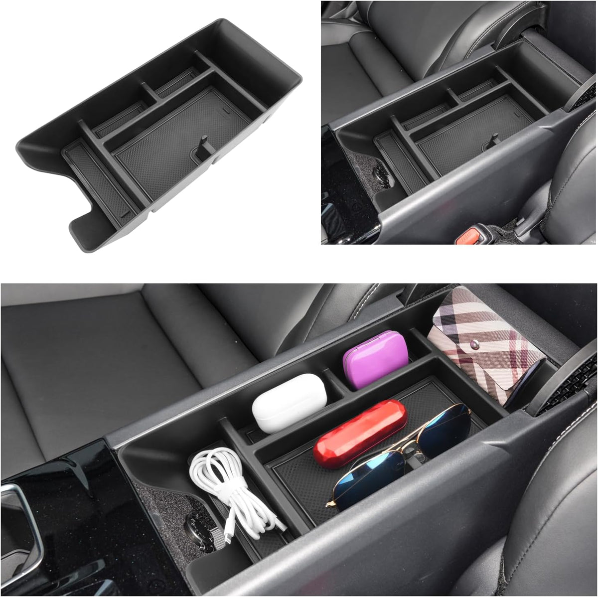 Ruiya 2026 Camry Center Console Organizer for 2026 Toyota Camry Accessories ABS Armrest Console Organizer Compatible with 2025 2026 Toyota Camry LE/SE/XLE/XSE/TRD