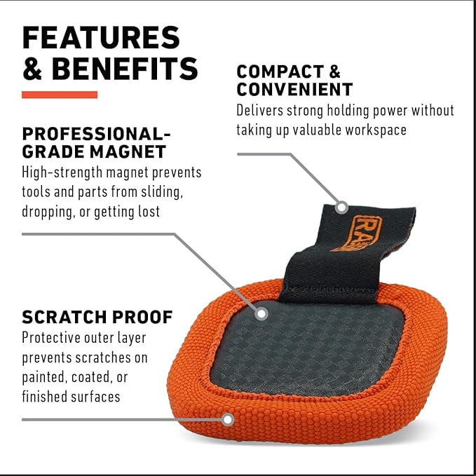 Railer Magnetic Tool Mat Mini 3-Pack – Flexible Magnetic Mat for Tools & Mechanics – Heavy Duty Magnet Pad Set – Non-Slip Magnetic Work Mat & Magnetic Pads – Magnetic Tool Pad for Auto Repair