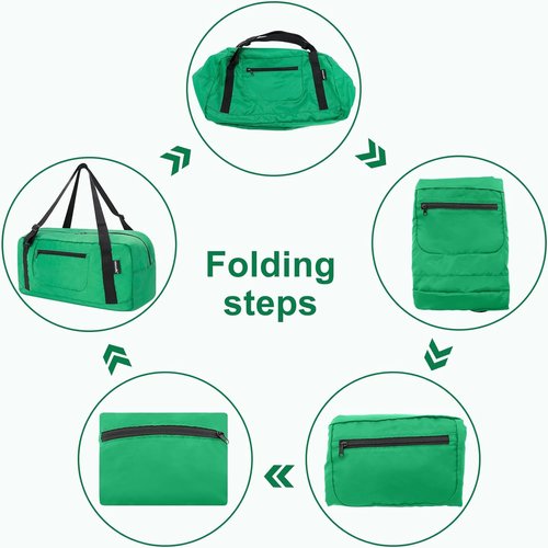 HOLYLUCK Foldable Travel Duffel Bag - Versatile Luggage for Gym & Travel | Kelly Green