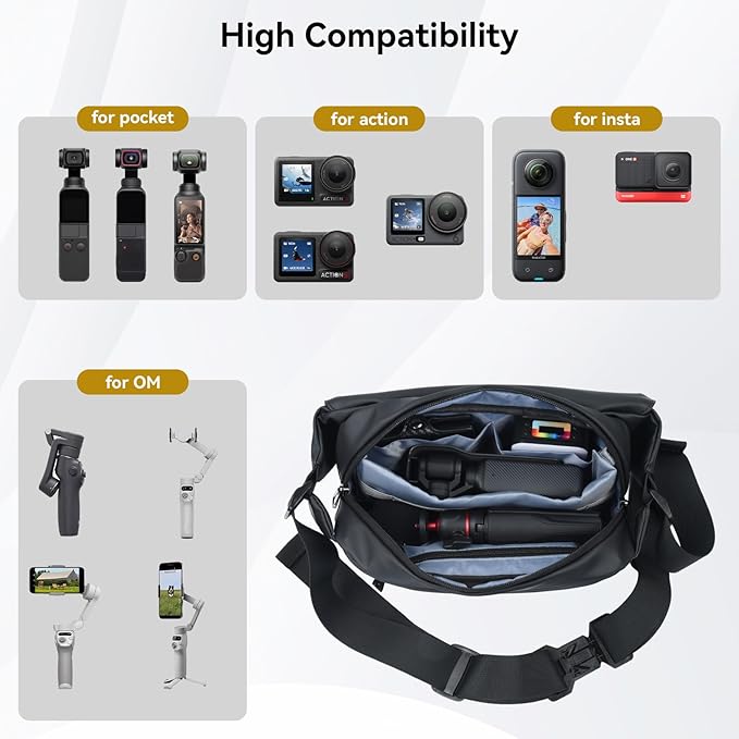 UTEBIT Carrying Case for DJI Osmo Pocket 3 Creator Combo Accessories, Portable