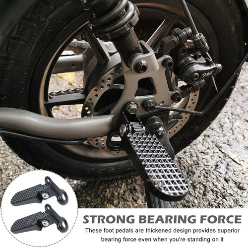 1 Pair Mini Bike Foot Pegs,Bike Rear Pedals Aluminium Alloy Non Slip Bicycle Pegs Quick Release Foot Plates Pedals for Mountain Cycle and Folding Bicycle(Color:Black)