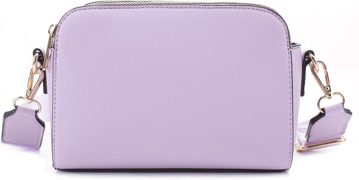EVVE Crossbody Bags for Women Trendy Triple Zip Small Crossbody Camera Bag Purse