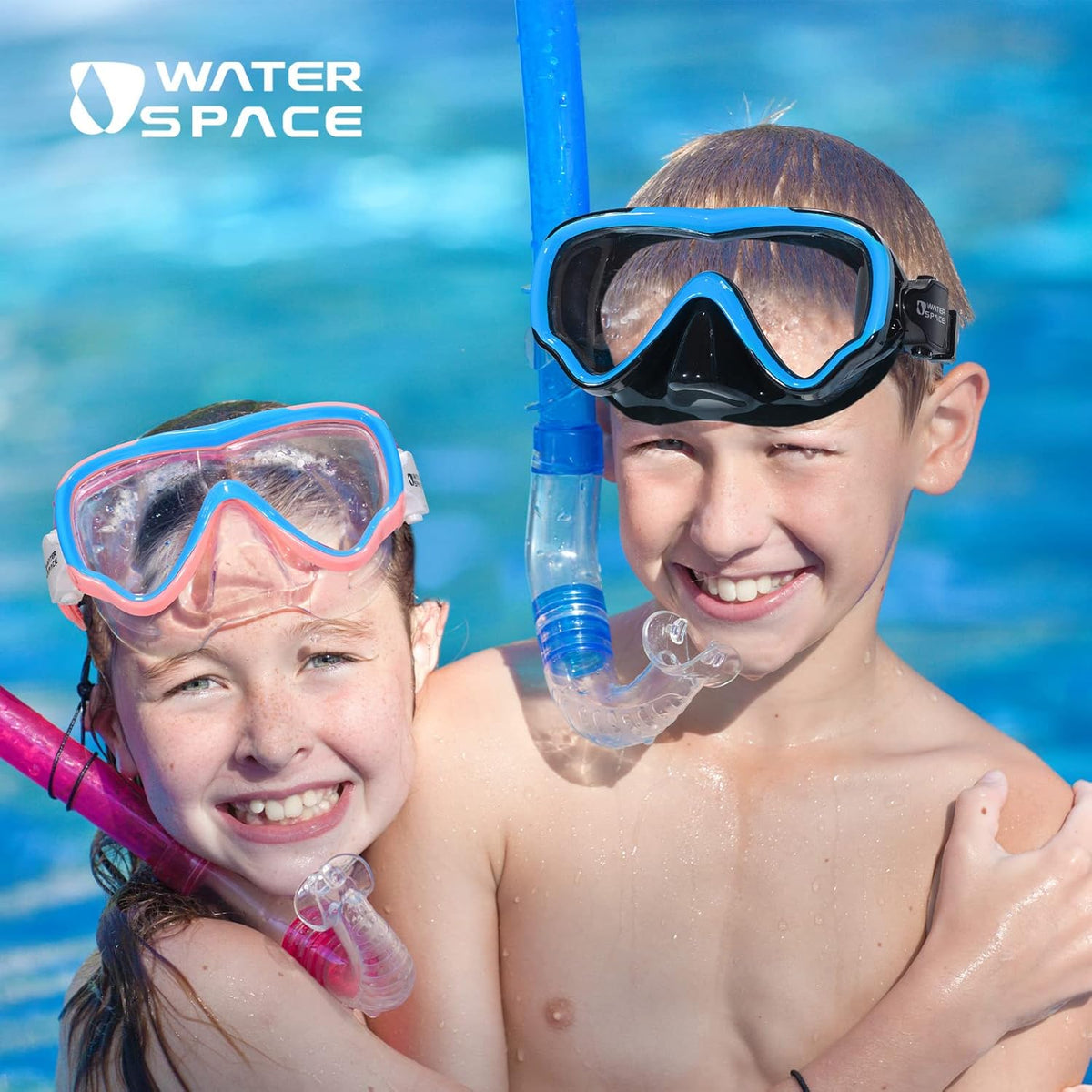 Water Space Kids Swimming Goggles - Anti-Shatter Lens & UV Protection | No-Leak Swim Mask for Ages 3-15