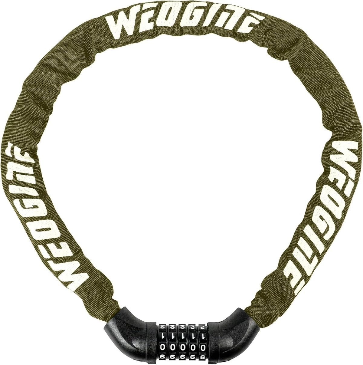 Skiennix Bike Lock - High-Security 5-Digit Combination Chain Lock for Bicycle, Scooter, Motorcycle, Gate
