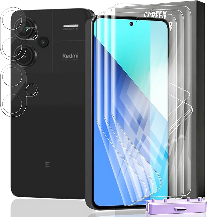 3+2 Pack Screen Protector for Xiaomi Redmi Note 13 Pro Plus Flexible TPU Film