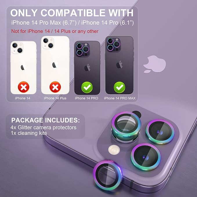 Choiche Compatible for iPhone 14 Pro/iPhone 14 Pro Max Camera Lens Protector