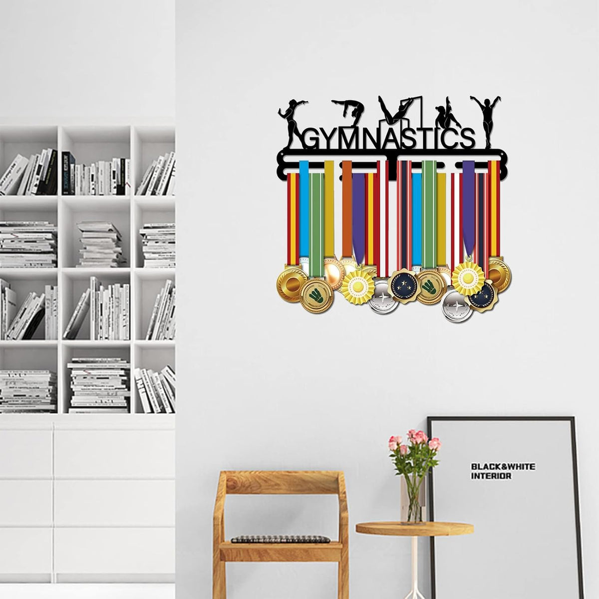 SUPERDANT Medal Holder - Stylish Wall Rack for Women's Rhythmic Gymnastics Awards | 15.75x6in