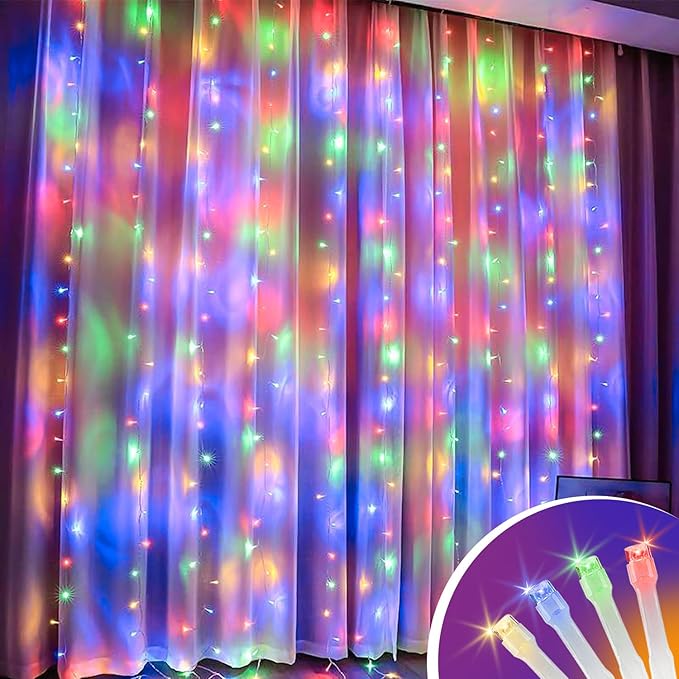 210 LED 4-Color Outdoor Easter String Lights, Seasonal Fairy Lights with 8 Modes, Waterproof Indoor Outside Decoration Lighting for Christmas, Parties, Wedding, Patio, New Year(70FT)