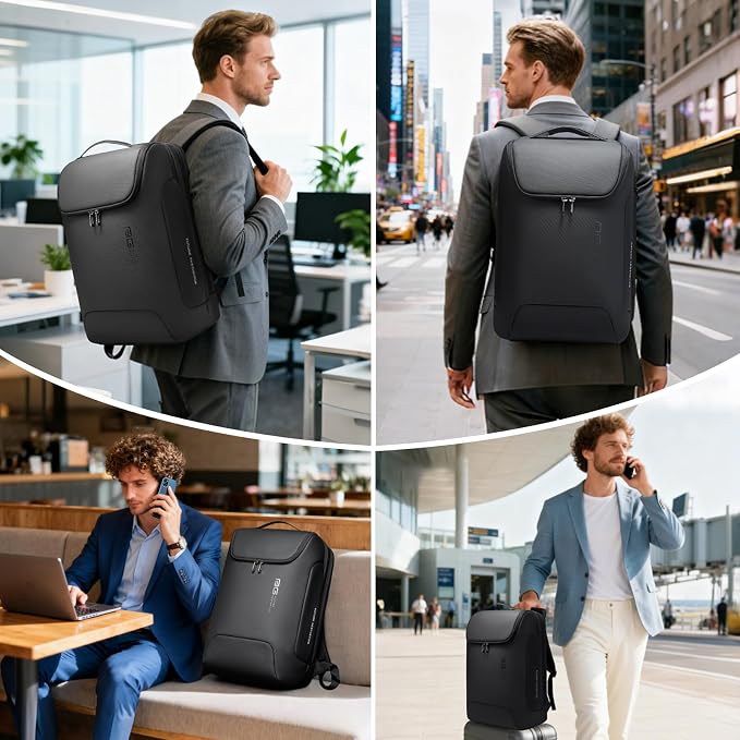 BANGE Men's Laptop Backpack for 17.3Inch Notebook, Waterproof Fashion Travel