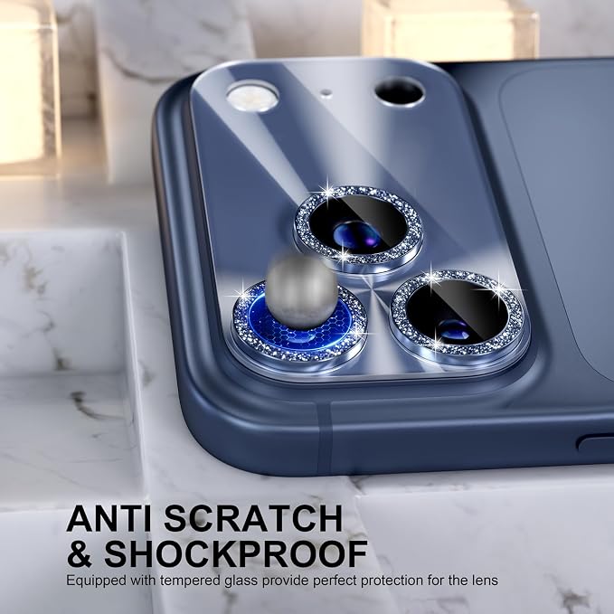 Choiche Compatible for iPhone 17 Pro Camera Lens Protector, Bling Camera Cover