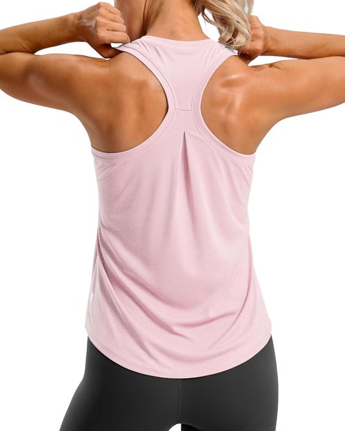 G Gradual Women's Racerback Yoga Tank Top - Loose Fit Sleeveless Athletic Shirt for Gym & Running