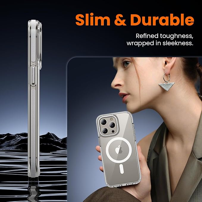 toushion 3 in 1 for iPhone 15 Pro Case Clear