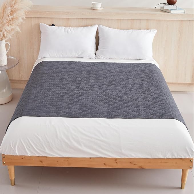 GIBZ Waterproof Dog Bed Blanket Cover Anti Slip Pet Furniture Protector Washable Large Washable Quilted Mat for Indoor, Dark Grey, 200x305cm