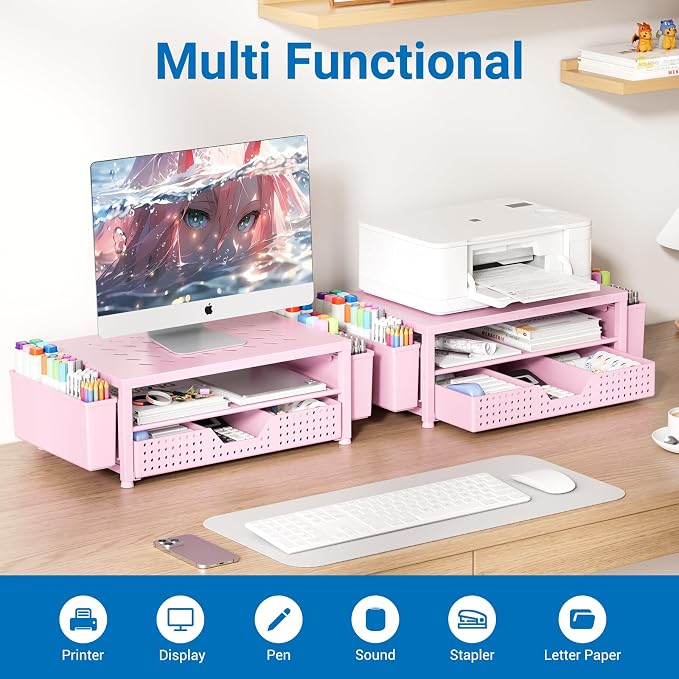 OPNICE Laptop Stand for Desk Organizer and Accessories, 2-Tier Computer Monitor