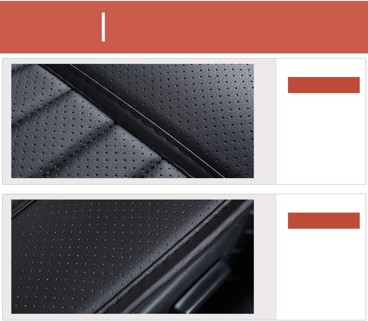 EDEALYN® Seat Bottom Cover Single Seat Cover Without Backrest PU Leather Car seat Cover - Seat Protective Cover,1pcs (Black)