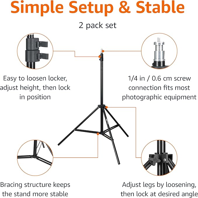 Amazon Basics Portable Aluminum Photography Light Stand Tripod