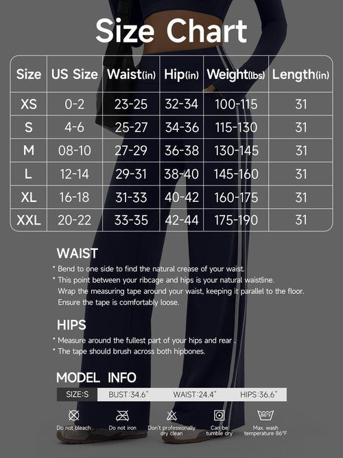 INNO MINT Wide Leg Track Pants Women, High Waisted Loose Yoga Sweatpants with Pockets, Contrast Trim Workout Trousers