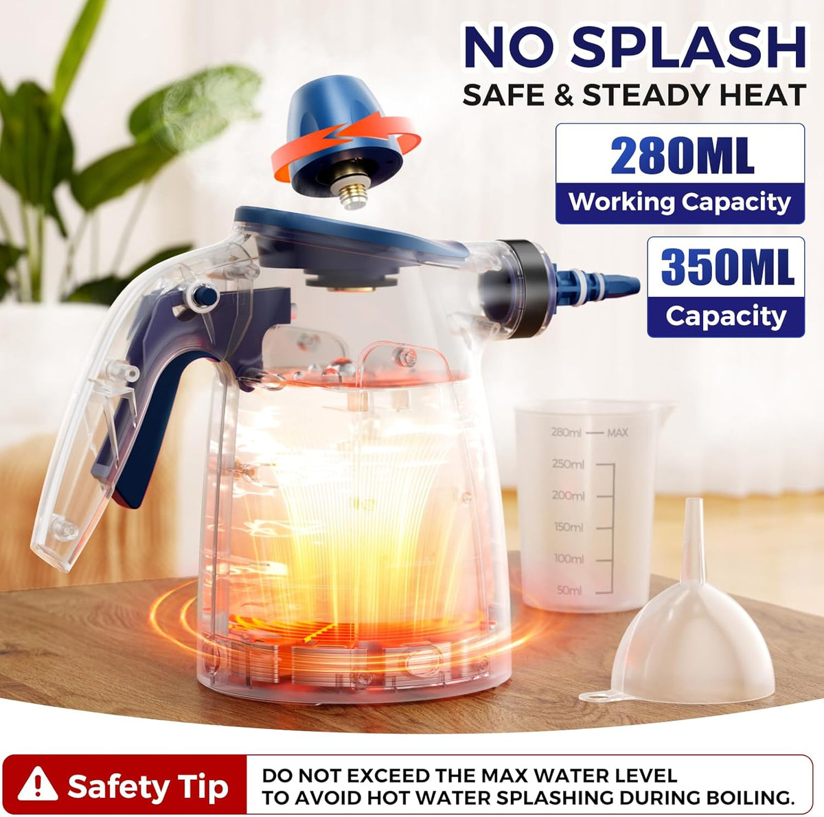 Handheld Steam Cleaner, 230°F Pressurized Steamer with No Water Spitting & Continuous Steam, 350ML Chemical-Free Deep Cleaning for Grease & Grime, 14 Accessories for Grout, Bathroom, Kitchen & Car