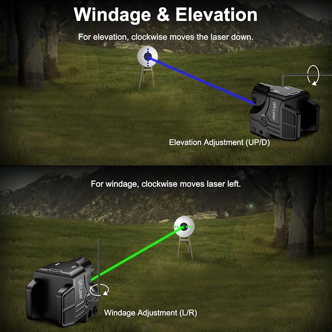Red Green Purple Blue Laser Light Combo, 800 Lumens Tactical Flashlight Laser