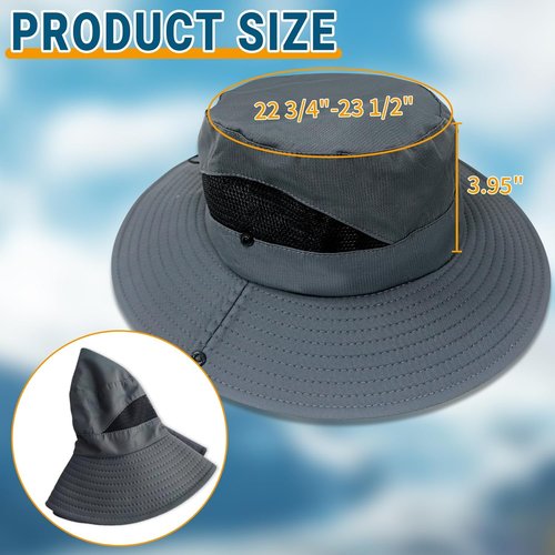 NPQQUAN Ponytail Sun Bucket Hat - Wide Brim UPF 50+ Protection for Fishing & Beach Activities