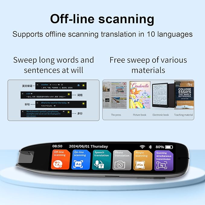 Translation Pen, 142 Language Translator Device Translator Pen, Text Extract Pen