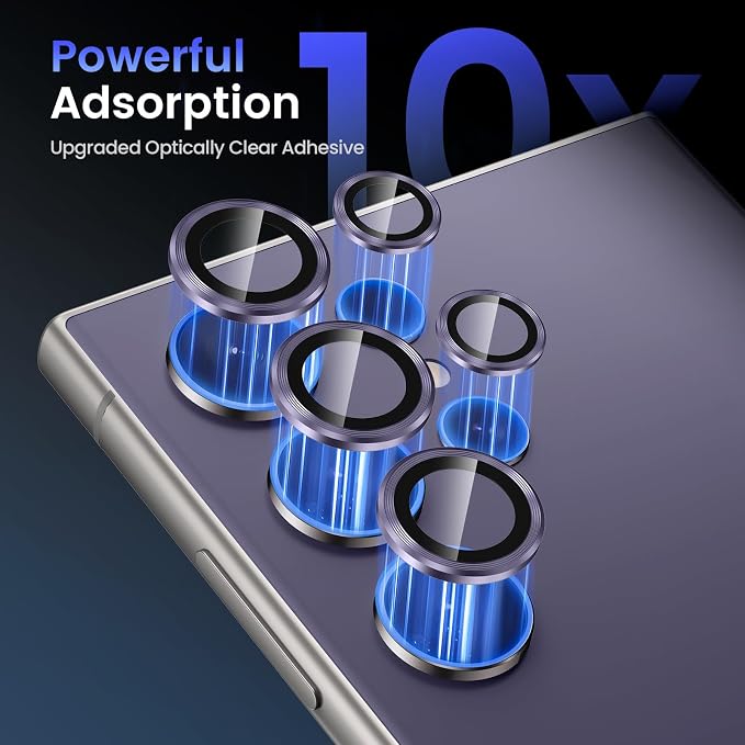 Tensea (3+2PCS for Samsung Galaxy S24 Ultra 5G Camera Lens Protector, 9H