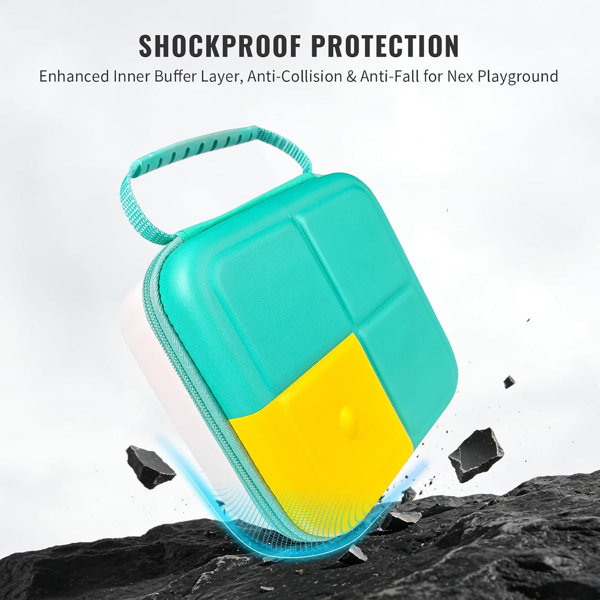 JOYTORN Hard Travel Carrying Case Compatible with Nex Playground Active Play System Console, Portable Storage Bag with Dedicated Compartments for Remote, Adapter and Base Accessories