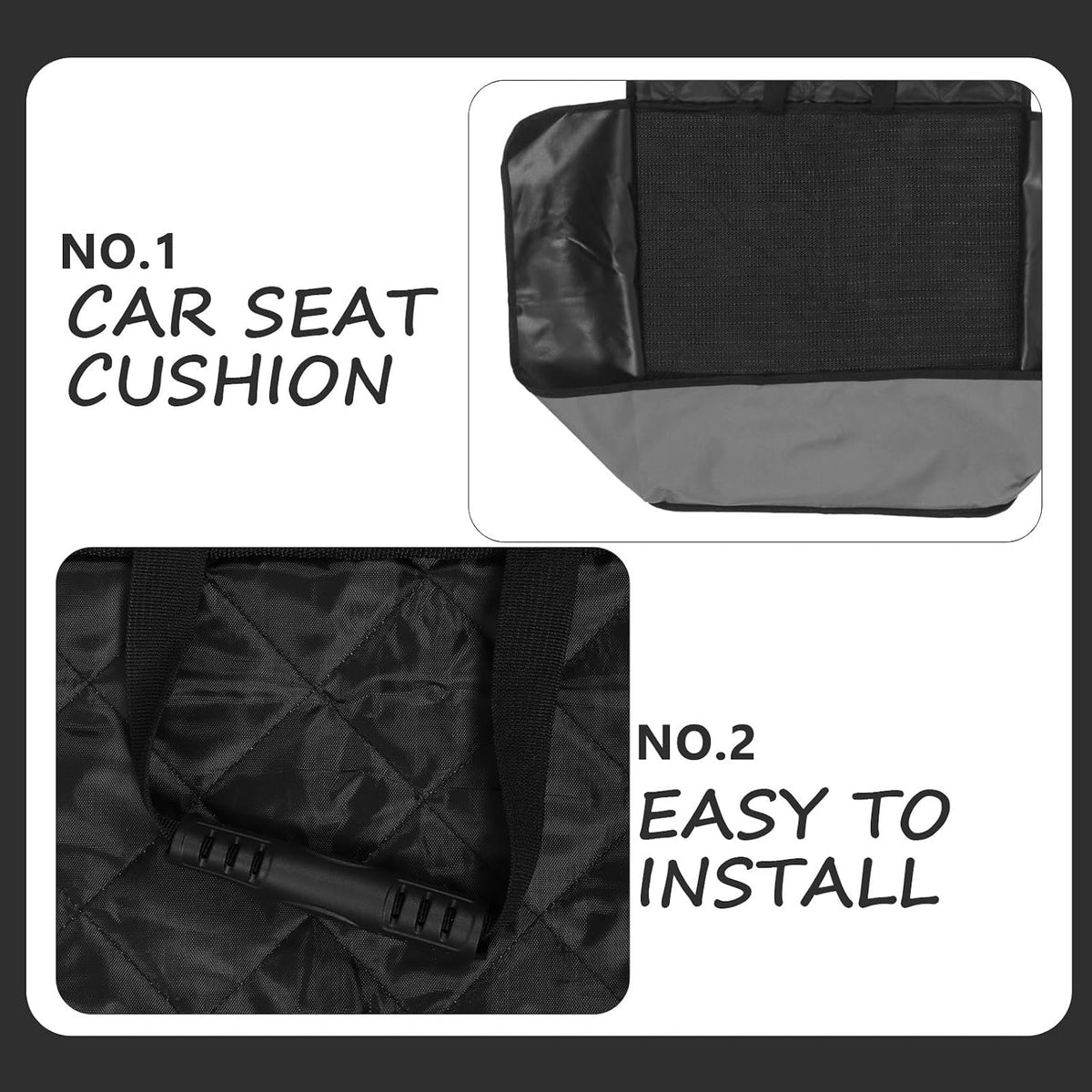 Beaupretty Pet Cover Waterproof Oxford Fabric Dog Protector Mat Gray for Backseat Travel