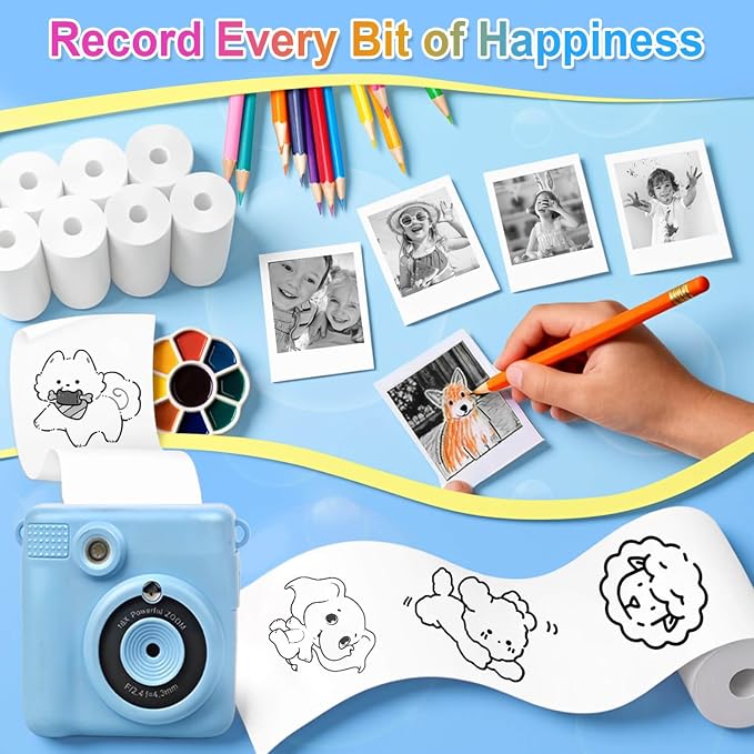 18 Rolls Kids Camera Paper Roll Refill Compatible