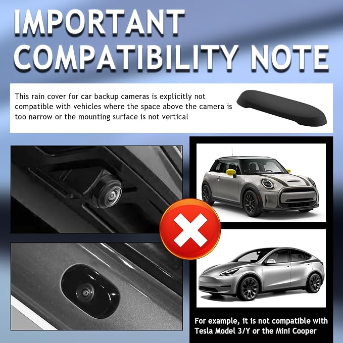 Car Rear View Camera Protection Cover, Wider Back Up Camera Rain Guard