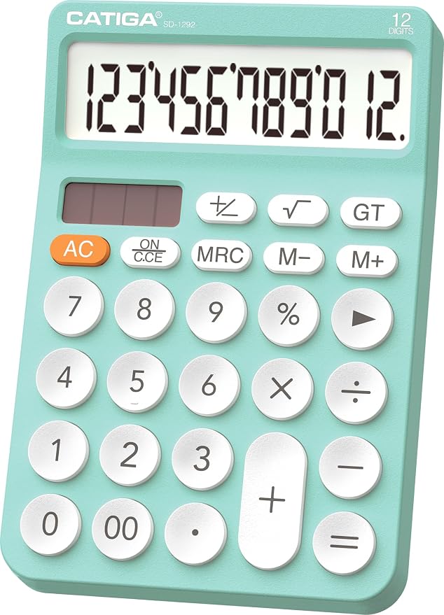 CATIGA 12 Digit Desktop Calculator Basic Desk Calculator