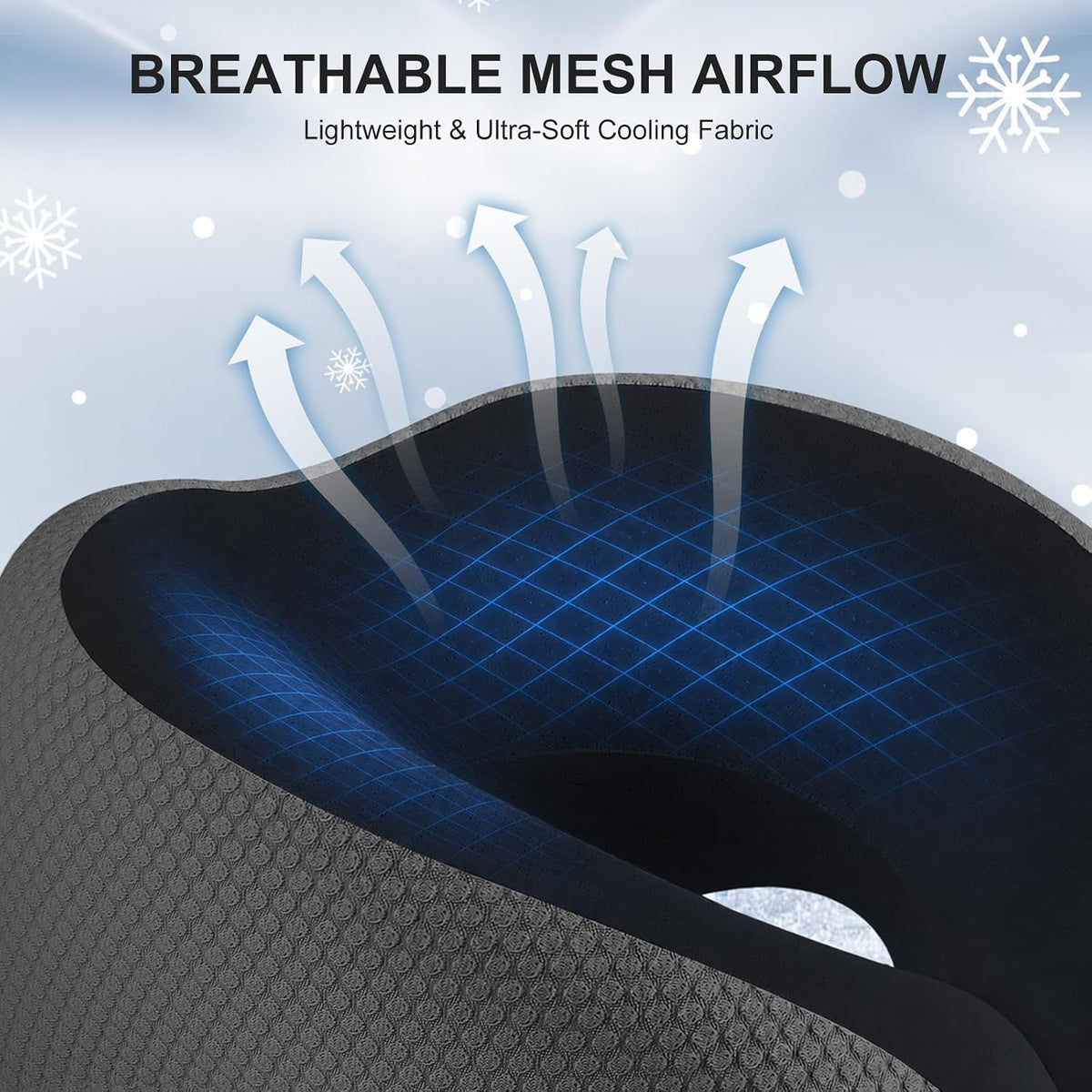 Ergonomic Travel Pillow,100% Memory Foam Travel Neck Pillow for Airplanes | 360 Neck & Chin Support Airplane Pillow For Long Flights,Airplane Travel Essentials With 3d Eye Mask, Earplugs,Carry Case