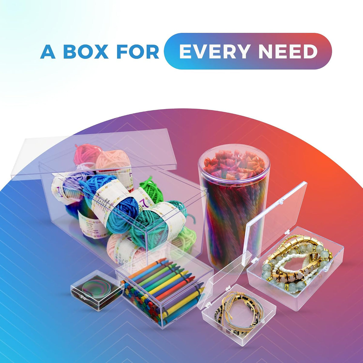 4-Pk Clear Acrylic Display Case with Lid, 12.5x8.5x8.5in, Memorabilia Box | Large 12.5x8.5x8.5 clear box for signed memorabilia, dioramas or shoe &amp; purse storage. Stackable, made in USA.