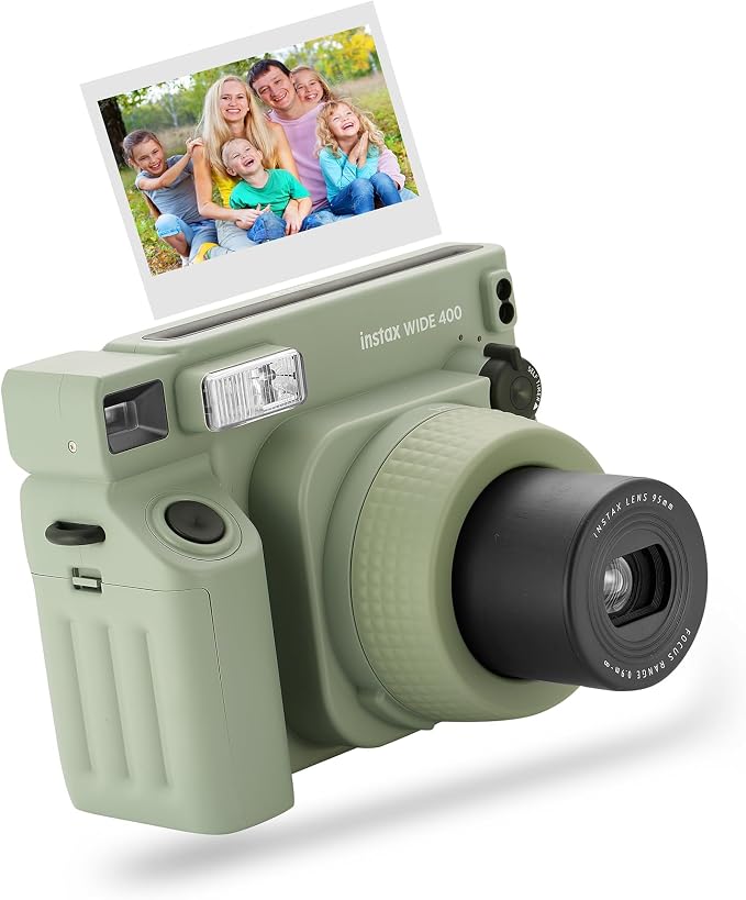 Fujifilm Instax Wide 400 Instant Camera + Camera Case + 4 AA Batteries + Photo