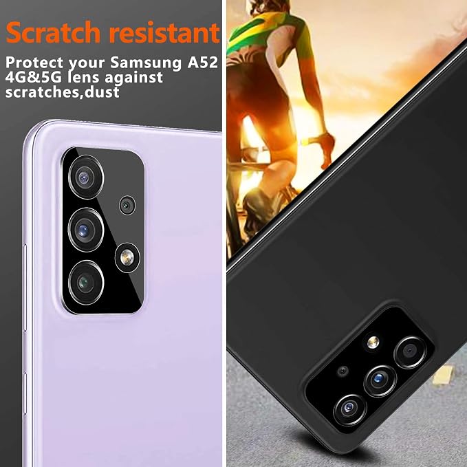 Ferilinso 3 Pack Screen Protector + 2 Pack Camera Lens Protector