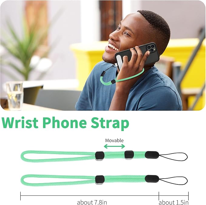 CACOE Phone Lanyard 2 Pcs-1 Pcs Adjustable Neck Strap, 2 Pads, Universal