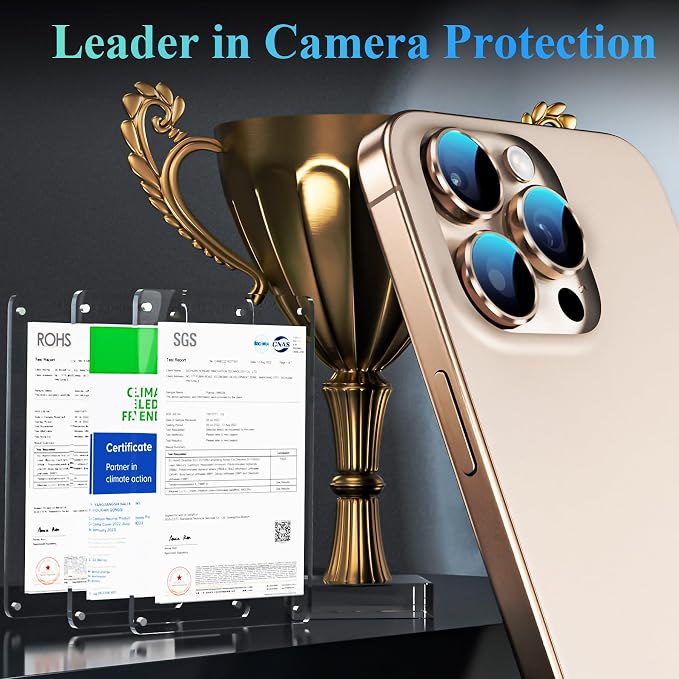 YWXTW Camera Lens Protector for iPhone 16 Pro/iPhone 16 Pro Max, Tempered Glass