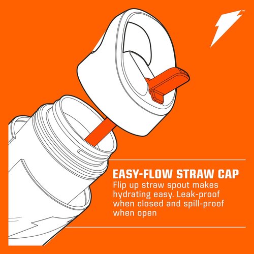 Gatorade Kids' Rookie Metal Water Bottle - 12oz Stainless Steel, Double-Wall Insulation, Vacuum Sealed