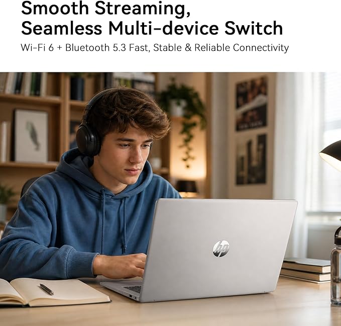HP 17 Laptop, 17.3" HD+ Large Screen Display, Intel Core i3 8-Core Processor, 16GB RAM, 512GB PCIe NVMe SSD, Wi-Fi 6, Numeric Keypad, Copilot Key, Windows 11 Pro
