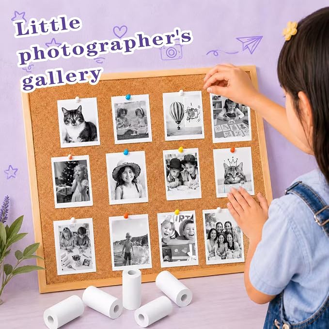 6 Rolls Kids Camera Instant Print Paper Refill-Popikcal Thermal Printer Camera