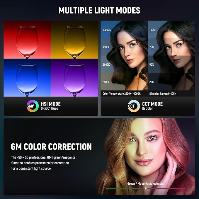 NEEWER 18 Inch RGB LED Ring Light APP Control