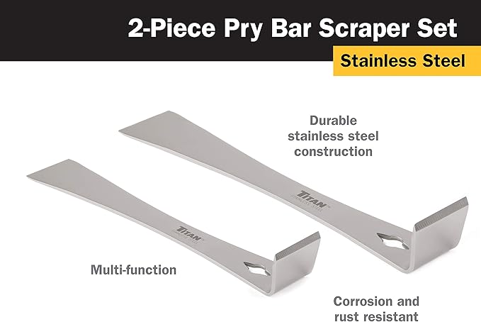 Titan 17005 2-Piece Stainless Steel Pry Bar Scraper Set