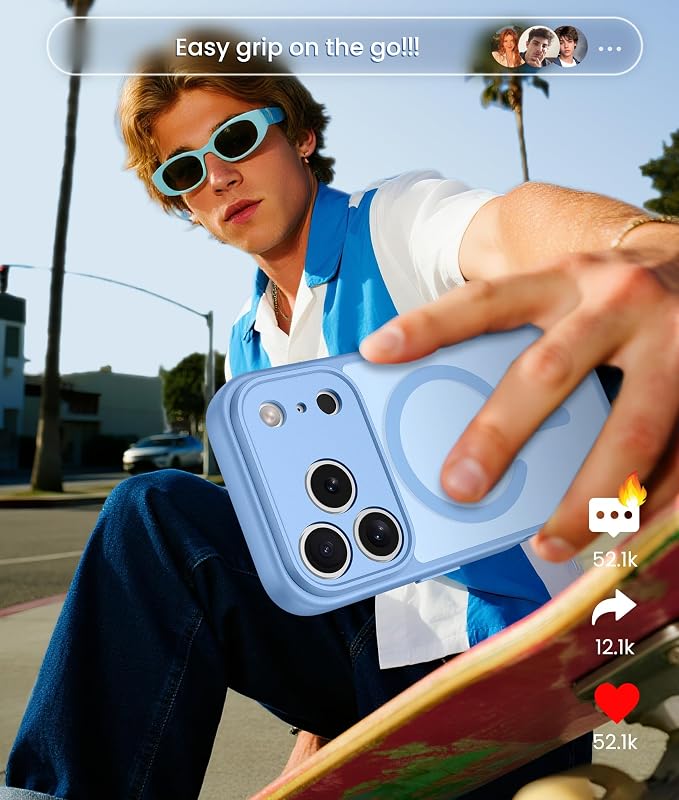 FNTCASE for iPhone 17 Pro Case: Translucent Matte Cases