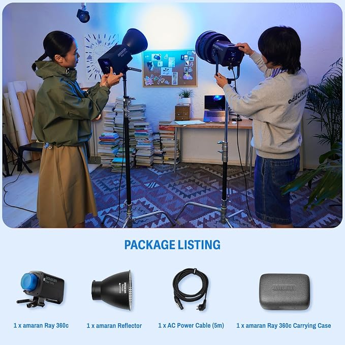 amaran Ray 360c 360W RGB LED Video Light APP/DMX Control 12 Effects, COB