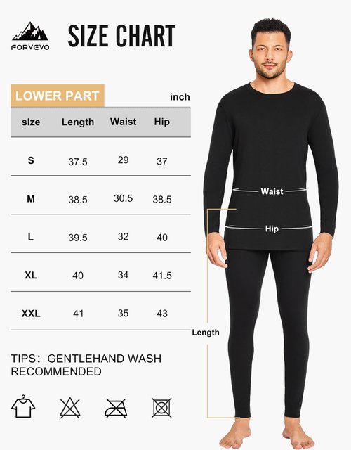 FORVEVO Merino Wool Base Layer Mens Bottom Pants, 100% Wool Long Johns for Men,Heavyweight Thermal Underwear for Cold Weather(Black,250g,L)