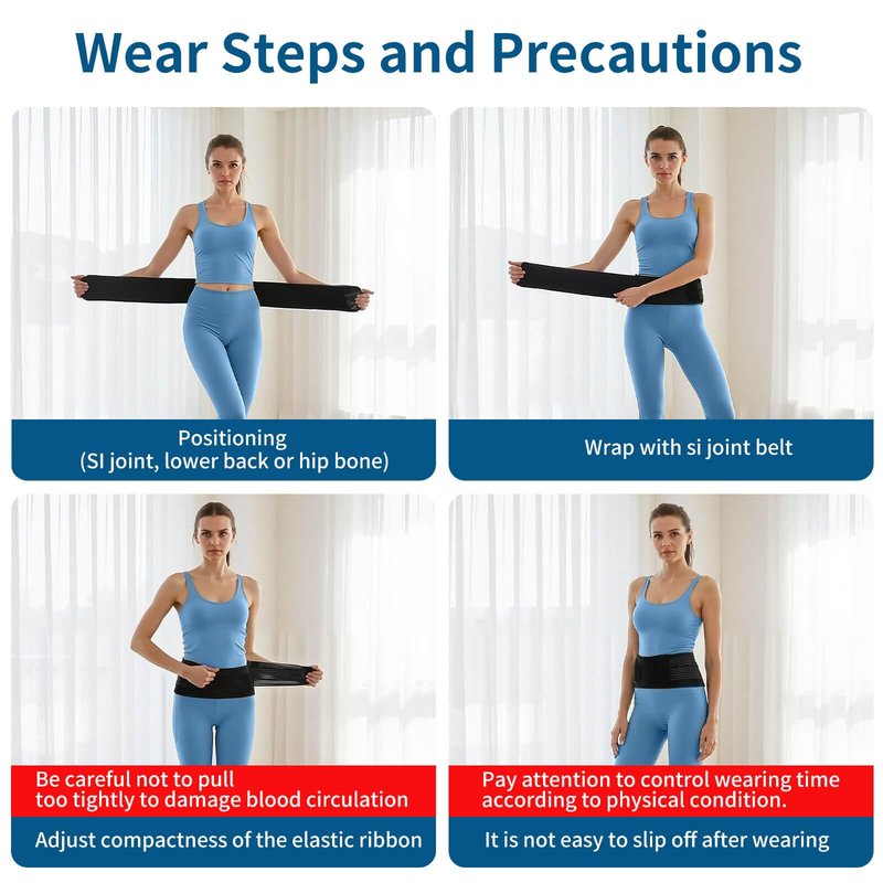 SUNFATT Sacroiliac SI Joint Belt for Women,Hip Brace for Women and Men Pain Relief & Stabilization,Plus Size Lower Back Support for Sciatica,Pelvis,SI Joint & Hip Pain (Fits Hip 43"-57")