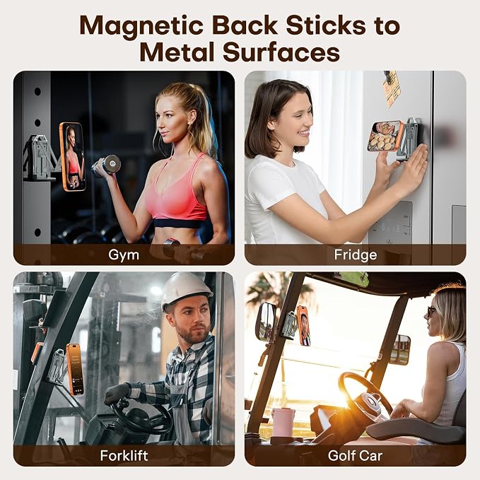 OMOTON TP02 360°Rotating for MagSafe Tripod Mount, Adjustable Aluminum Magnetic