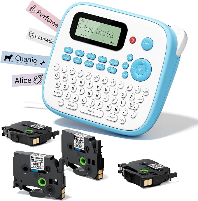 Vixic Label Maker Machine with Tape, Label Maker Waterproof-Labels, Portable