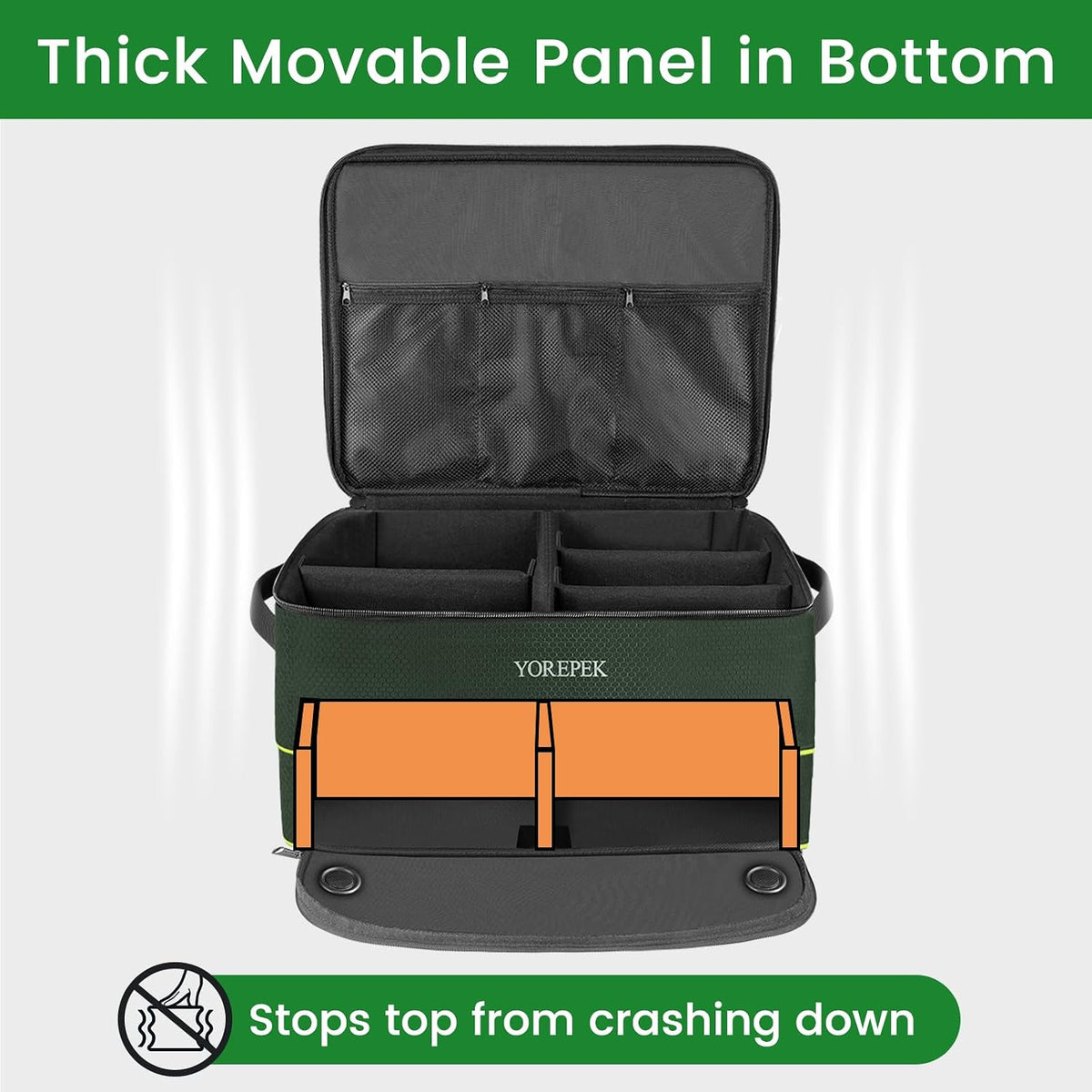 YOREPEK 2 Layer Golf Trunk Organizer, Golf Gifts for Men with Separate Ventilated Compartment for 2 Pair Shoes, Waterproof Car Trunk Locker for Balls, Tees, Clothes, Gloves, Gifts for Golfers